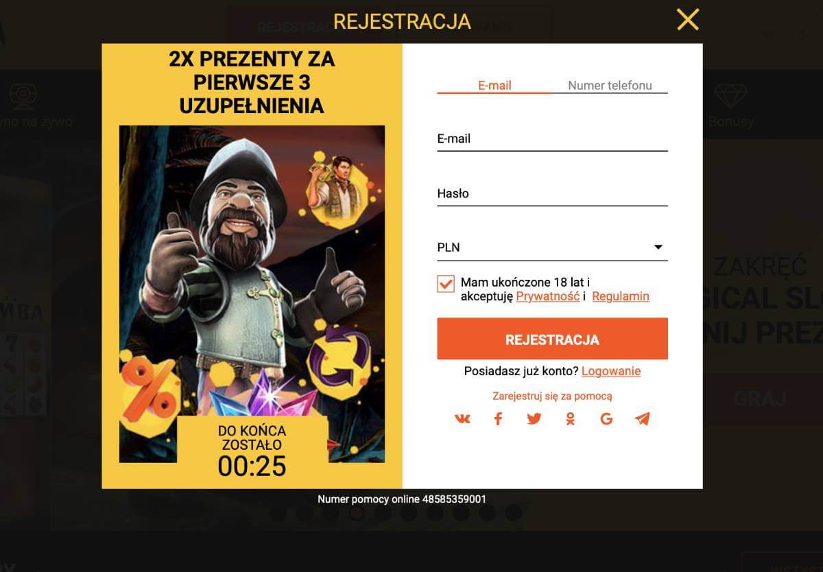 spinamba casino rejestracja