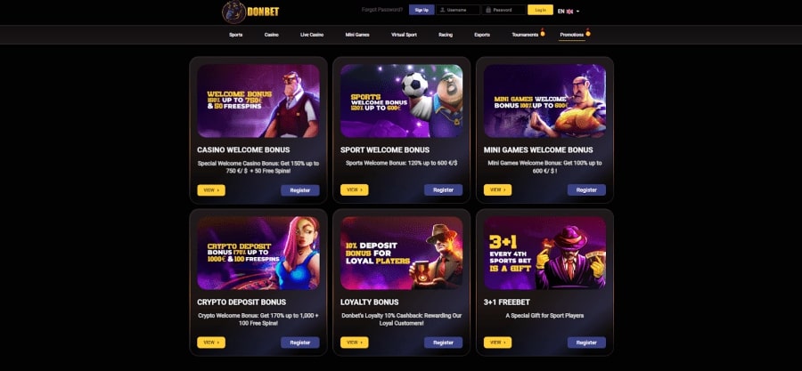 DonBet casino bonus