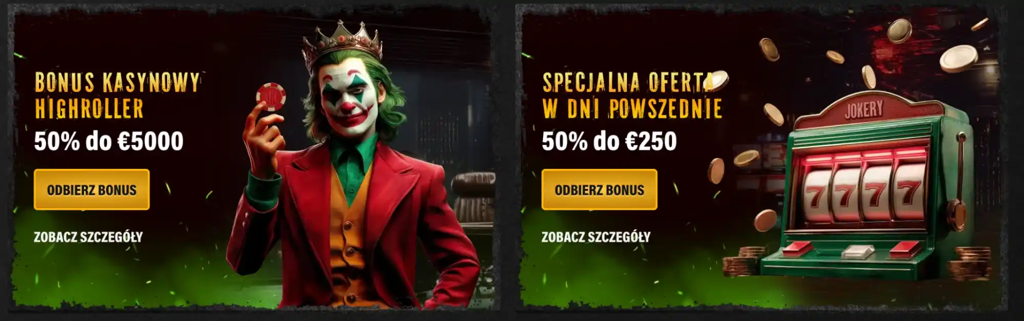 jokery oferta na dni powszednie